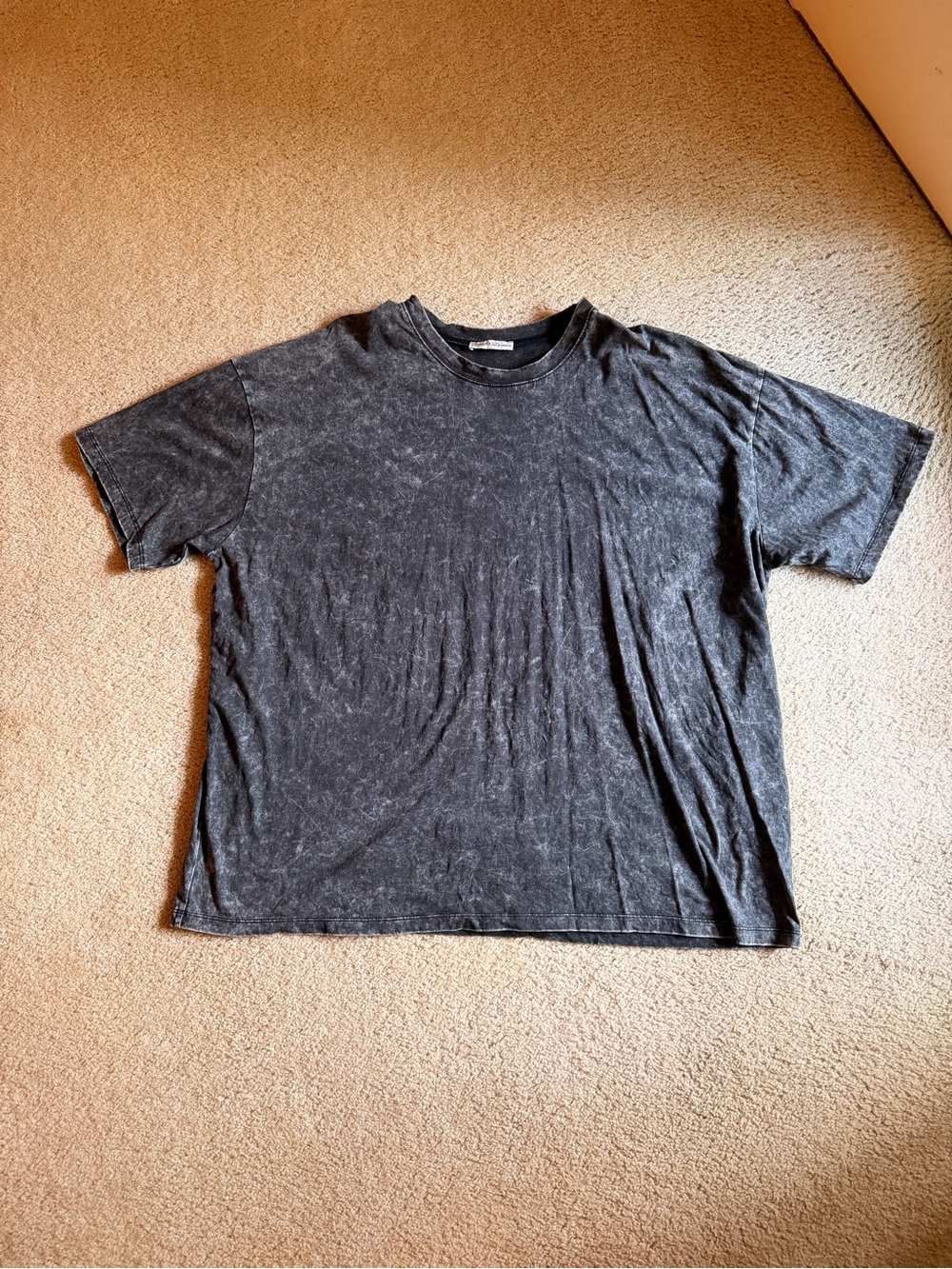 Zenana Outfitters Washed Black Short Sleeve Crewneck Tee